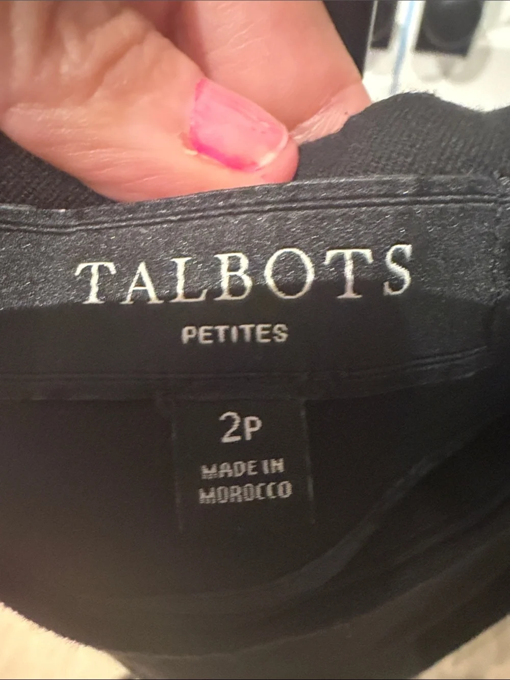 Talbots Black Straight-Leg Dress Trousers